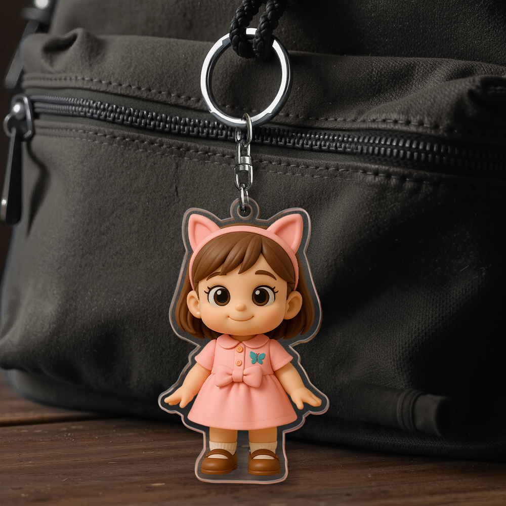Personalized Acrylic Cartoon Keychain Custom Figure Keychain Photo Bag Charm Unique Keepsake Gift For Boyfriend Anniversary Birthday Valentine's Day Gifts - CustomPhotoKeychainAU