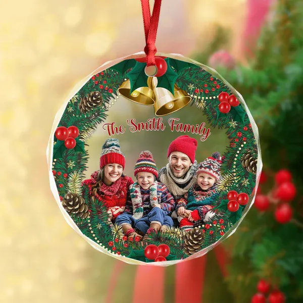 Custom Photo Family Bonds Are Unbreakable Ornament Best Christmas Gift for Family - CustomPhotoKeychainAU