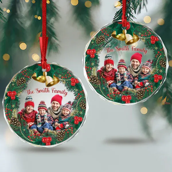 Custom Photo Family Bonds Are Unbreakable Ornament Best Christmas Gift for Family - CustomPhotoKeychainAU
