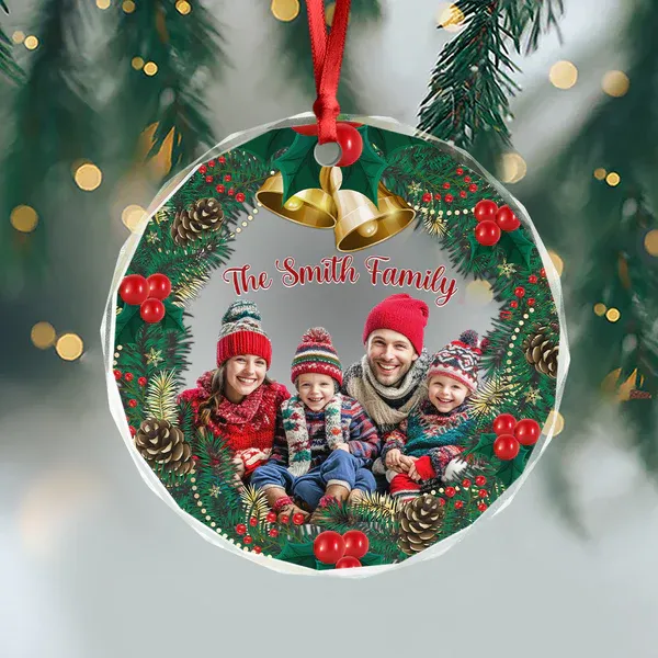 Custom Photo Family Bonds Are Unbreakable Ornament Best Christmas Gift for Family - CustomPhotoKeychainAU