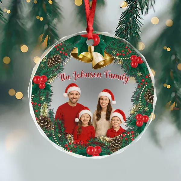 Custom Photo Family Bonds Are Unbreakable Ornament Best Christmas Gift for Family - CustomPhotoKeychainAU