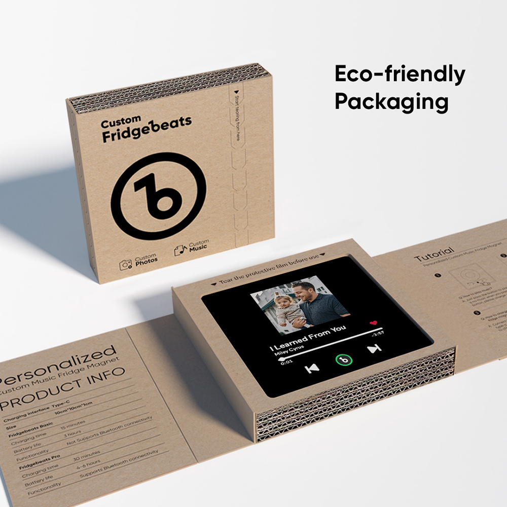 Custom Music Fridge Magnet New 4.0 Upgrade Colorful Frame Personalized Album Fridge Magnet That Can Be Played Song Anniversary Father and Son Gifts - 