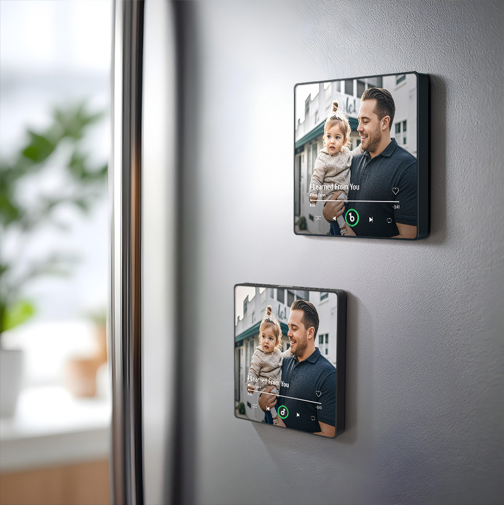 Custom Music Fridge Magnet New 4.0 Upgrade Colorful Frame Album Fridge Magnet Music Wall Photo Sticker Music Movement That Can Be Played Gift for Dad - 