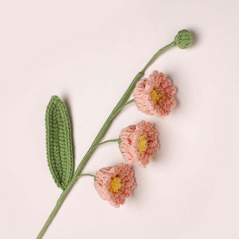 Bell Orchid Crochet Flower Handmade Knitted Flower Gift for Lover - myphotowalletau