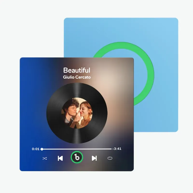 New 4.0 Upgrade Custom Music Fridge Magnet Colorful Album Fridge Magnet Gifts for Christmas 9 Photos Gifts for Christmas - 