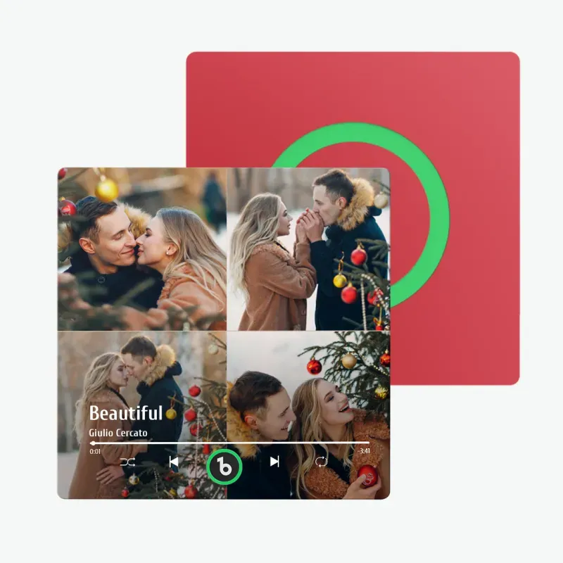 Custom Music & Photo Fridge Magnet FridgeBeats Pro Supports Bluetooth Connectivity New 4.0 Upgrade Colorful Frame Album Fridge Magnet Gifts for Christmas - 