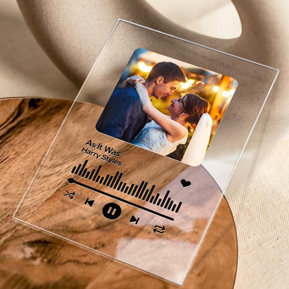 Custom Spotify Plaque Memorial Music Plaque Couples Anniversary Gift Love Song Couple Gifts for Him - myphotowalletau