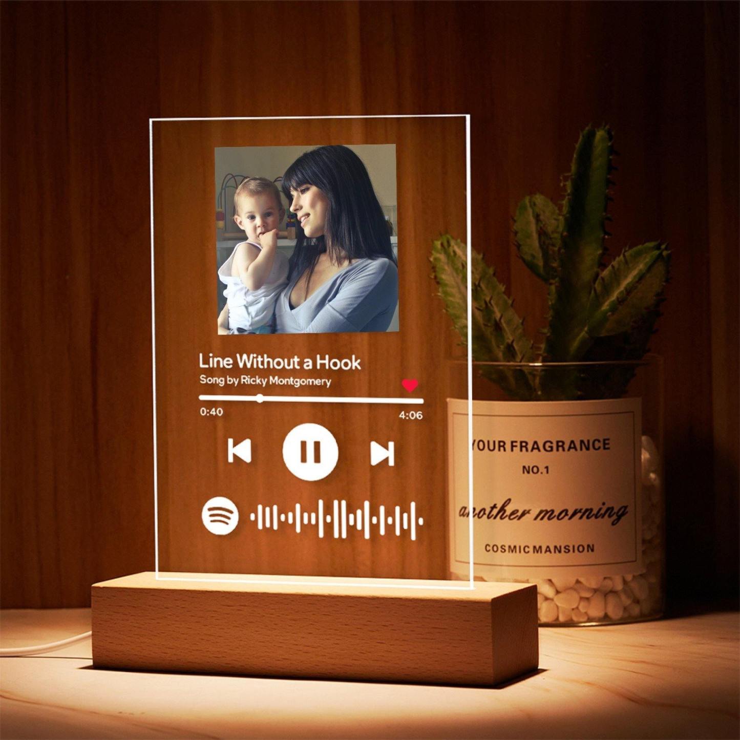Spotify Glass Custom Spotify Code Lamp Acrylic Night Light - MyPhotoWalletAU