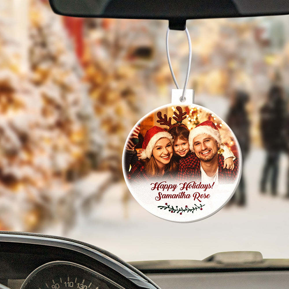 Custom Christmas Car Air Freshener Rearview Mirror Ornament Funny Air Freshener Gifts for Christmas - mycustomtirecover