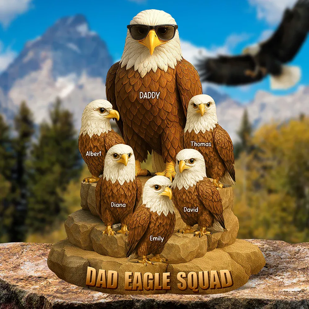 Eagle Dad Acrylic Plaque Personalized Gifts For Dad -