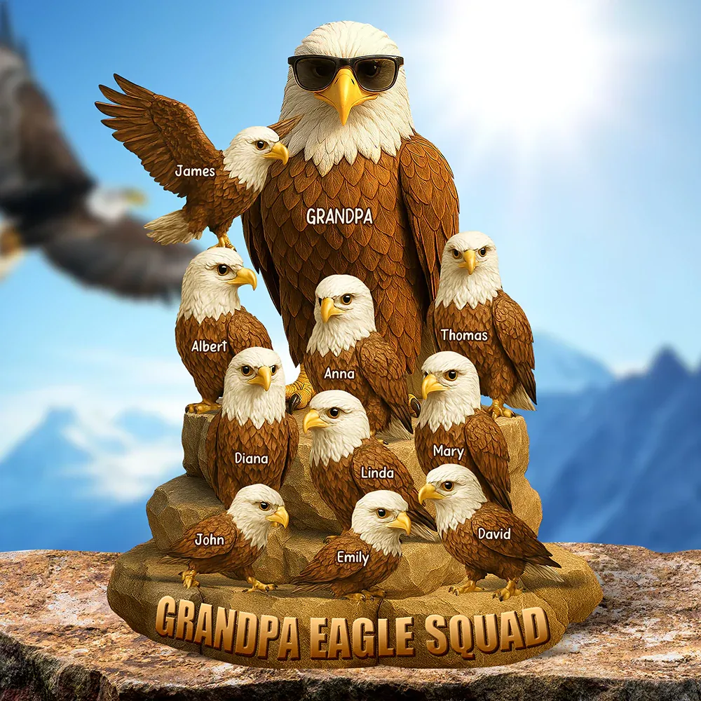 Eagle Dad Acrylic Plaque Personalized Gifts For Dad -