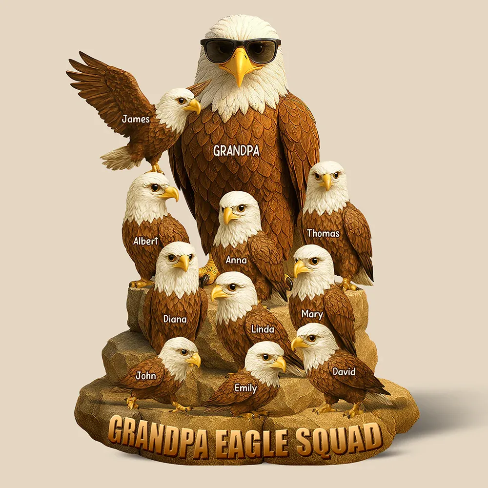 Eagle Dad Acrylic Plaque Personalized Gifts For Dad -