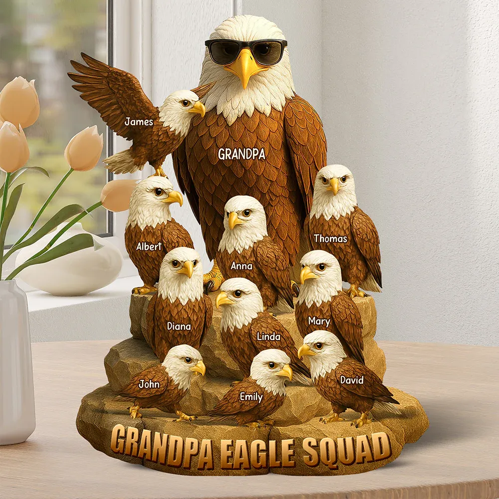 Eagle Dad Acrylic Plaque Personalized Gifts For Dad -