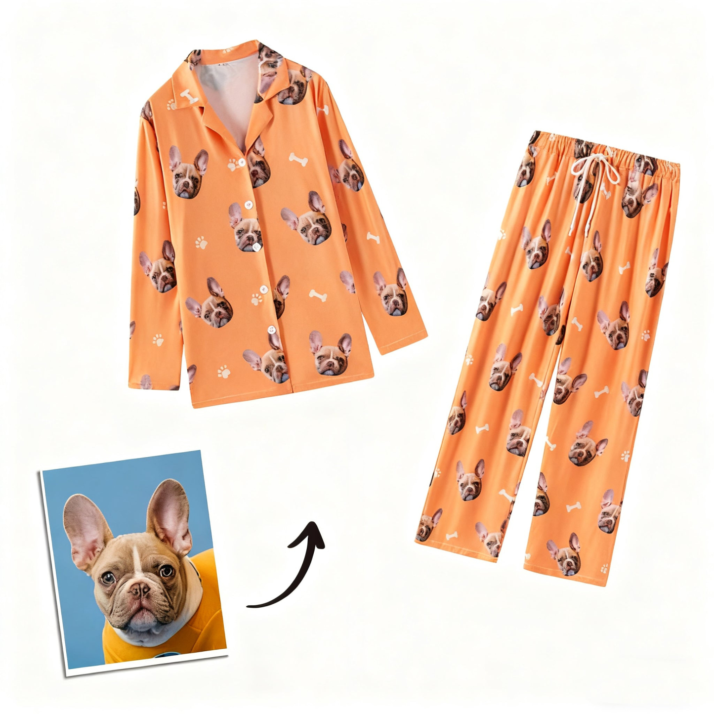 Personalized Family Pajamas, Dog Portrait, Pet Lover Gift, Pajamas Wom