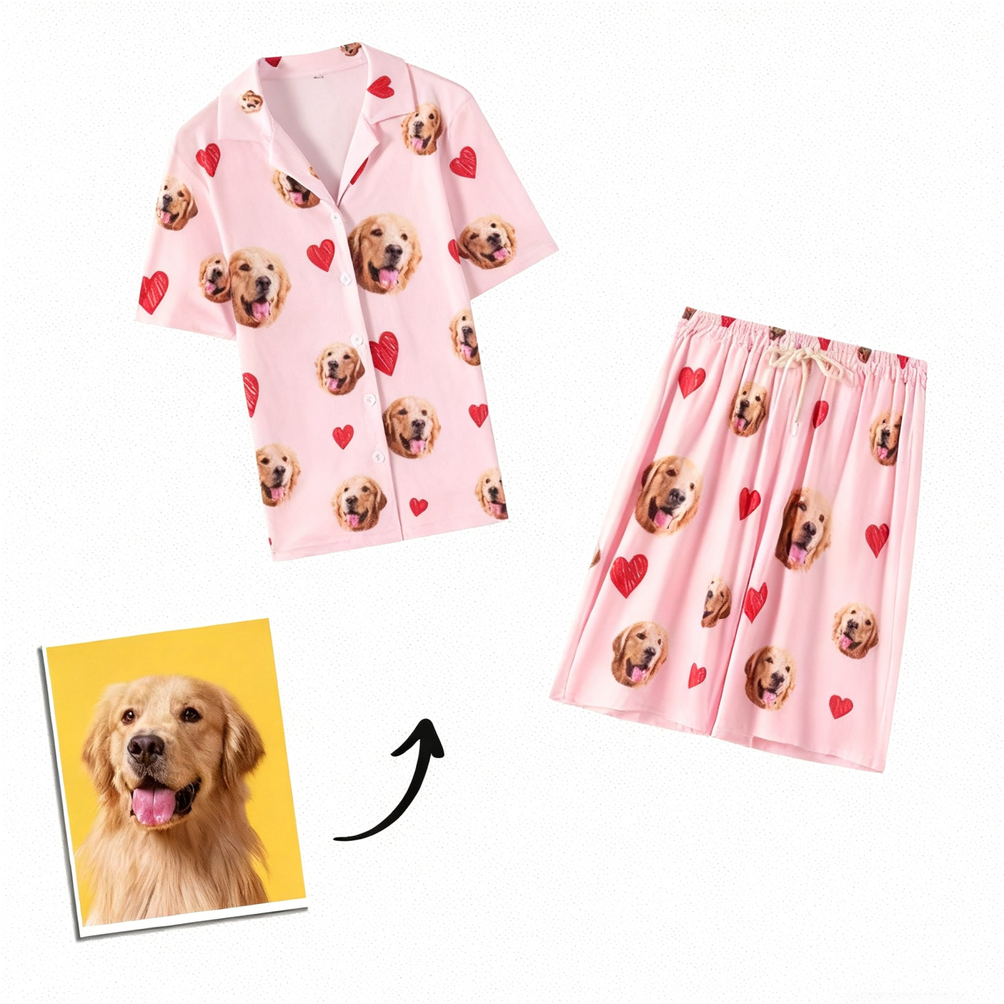 Personalized Family Pajamas, Dog Portrait, Pet Lover Gift, Pajamas Women, Pet Photo Pajamas, Memorial Gift, Gift for Her,