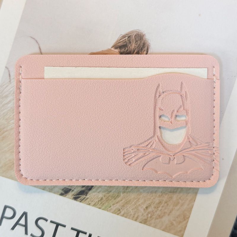 Upgrade His Wallet Game Bat ID Superhero-Themed Leather Card Holder