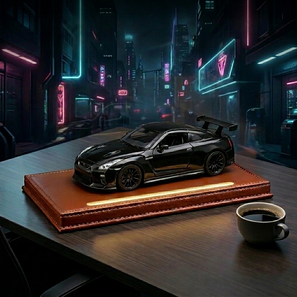 Hypercar Alarm Clock with Engine Sound, Exhaust Effect & LED Lights – Desk Gift for Car Lovers - 