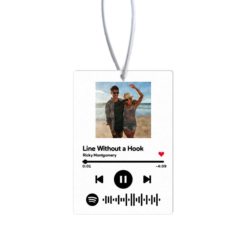Custom Spotify Code Car Air Freshener Rearview Mirror Ornament Air Freshener Gifts - mycustomtirecover
