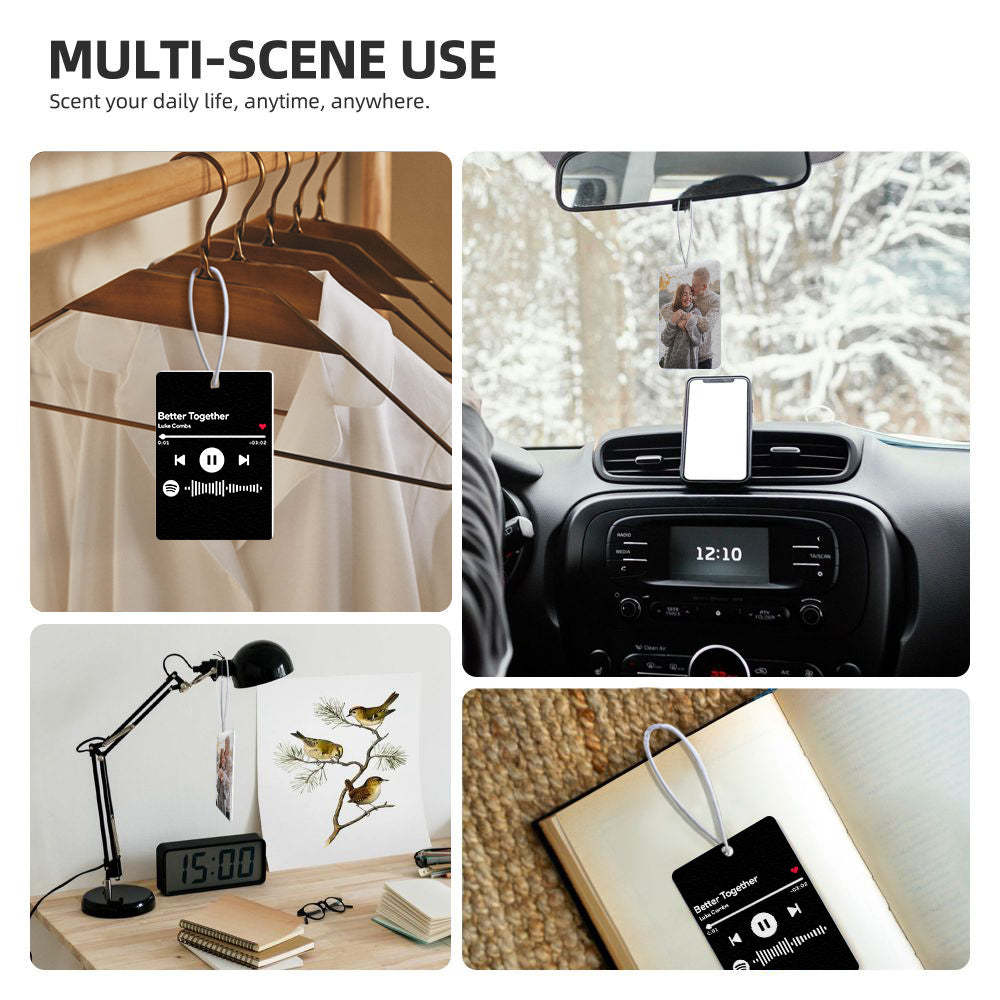 Custom Spotify Code Car Air Freshener Music Song Air Freshener Gifts for Him - mycustomtirecover