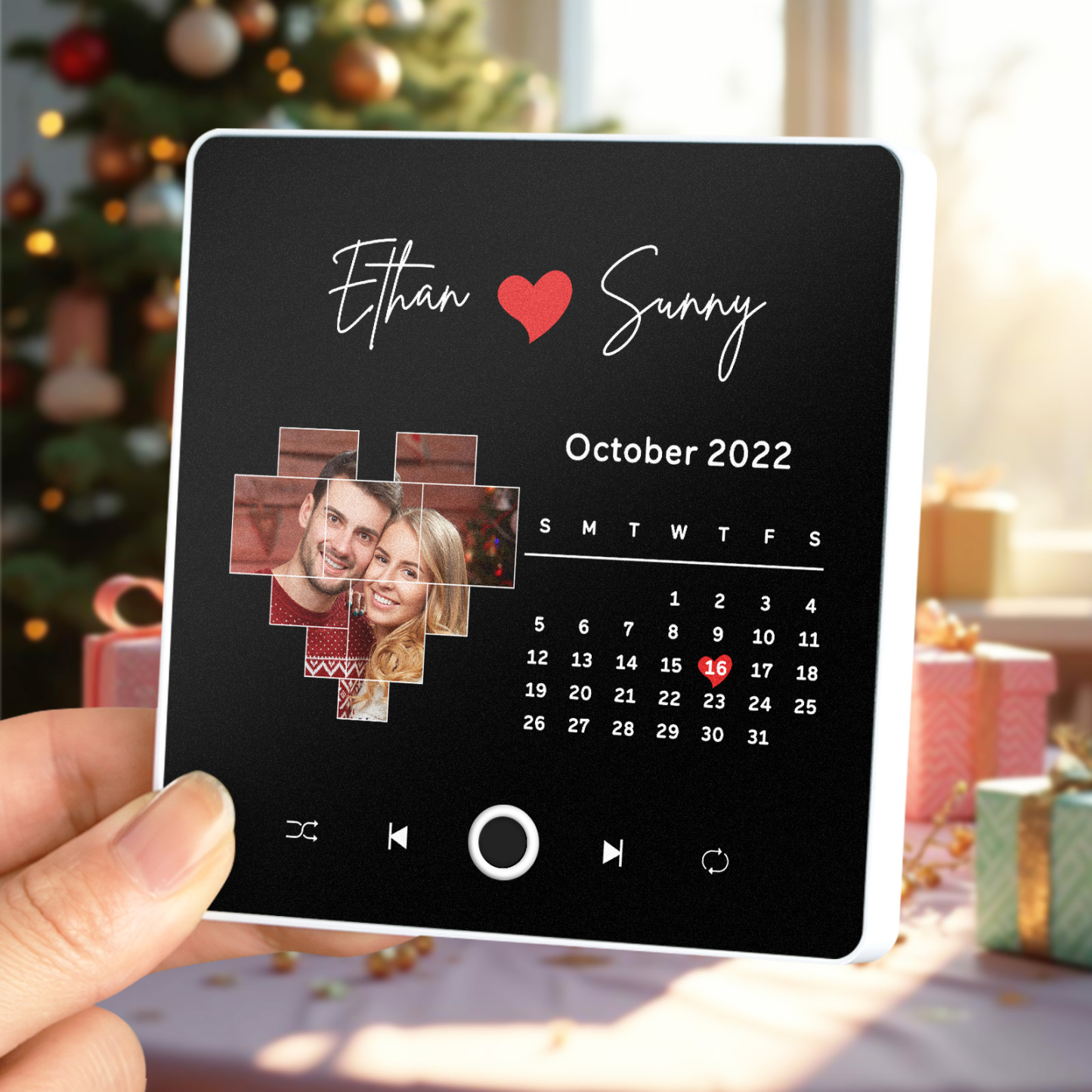 Colorful Frame Personalized Album Fridge Magnet Can Play Songs Custom Music Fridge Magnet Christmas Gifts Anniversary Gifts - 