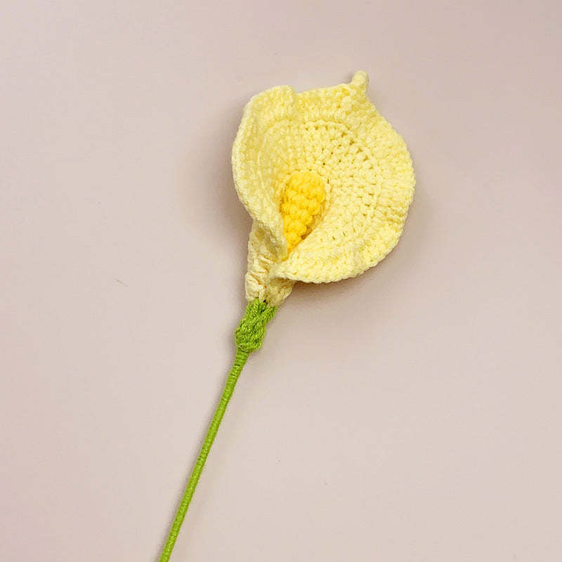 Calla Lily Crochet Flower Handmade Knitted Flower Gift for Lover - myphotowalletau