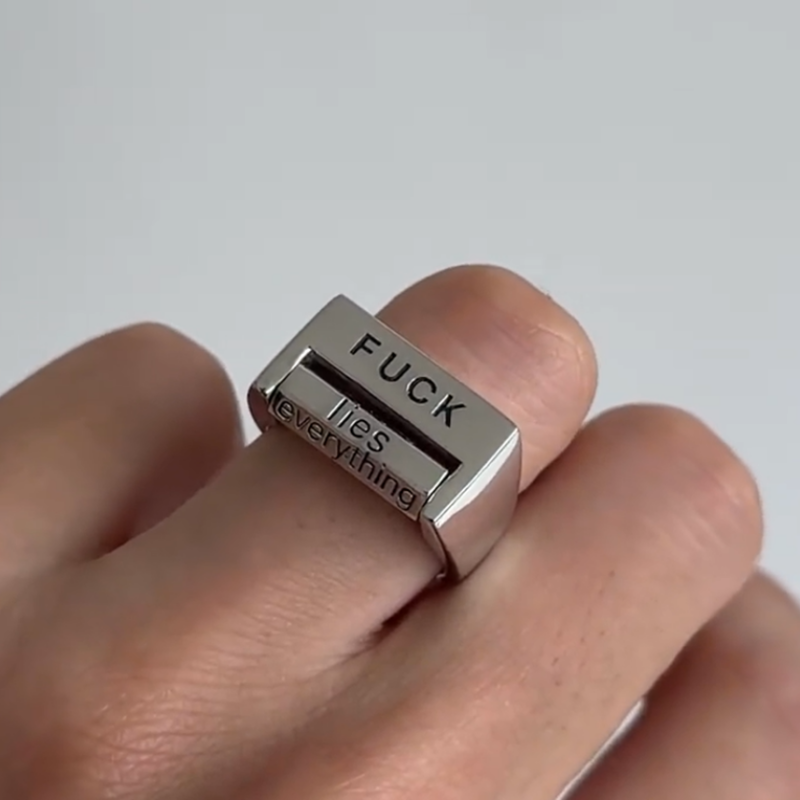 Creative Rotating Mood Ring Fun Emotional Spinner Ring for Stress Relief & Style