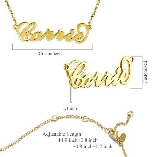 Carrie Style Name Necklace Copper - MyPhotoWalletAU