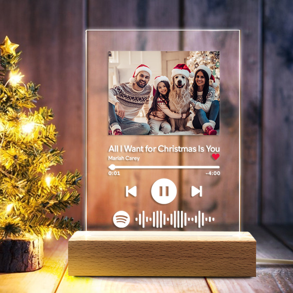 Christmas Gifts Spotify Glass Custom Spotify Code Lamp Acrylic Night Light | Best Gift For Her Love for Him