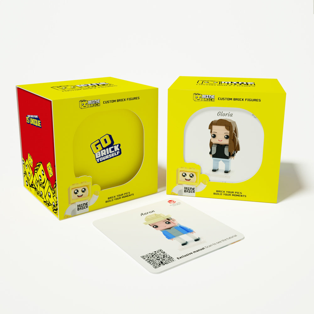 Full Custom 2 People Brick Figures Custom Brick Figures Small Particle Block Toy