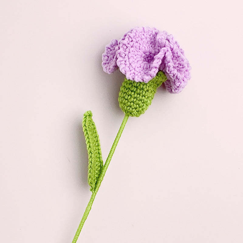 Carnation Crochet Flower Handmade Knitted Flower Gift for Lover - myphotowalletau