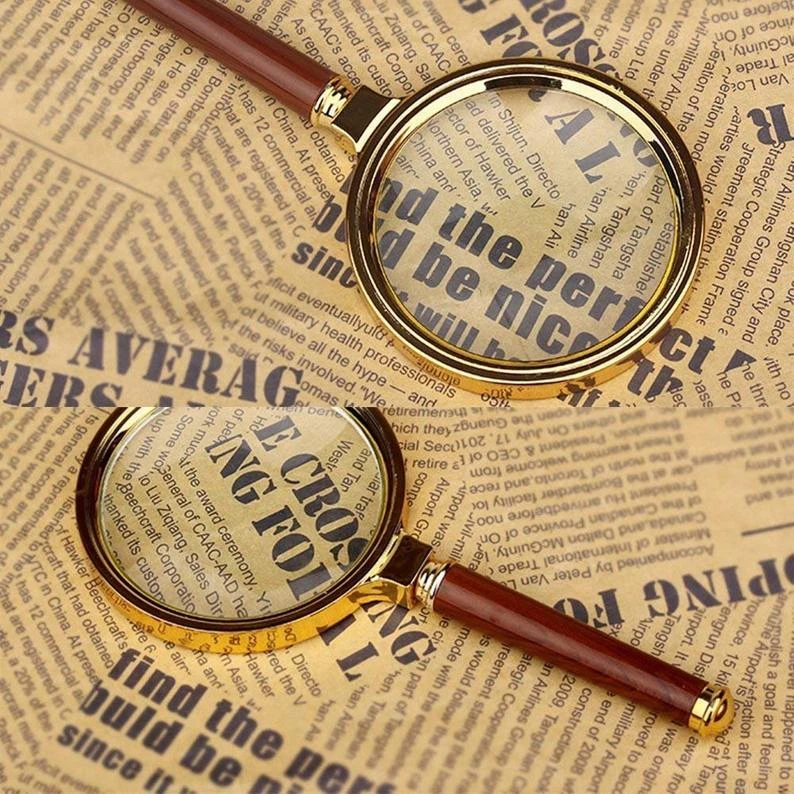 Magnifying Glass - 60mm 8 times, Essential Tools for Newspaper Puzzles - MyPhotoWalletAU