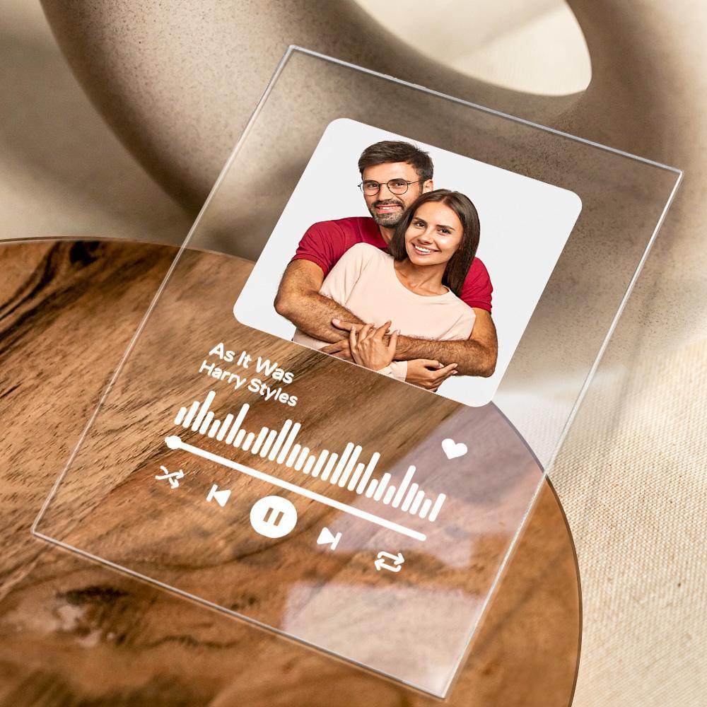 Custom Spotify Plaque Memorial Music Plaque Couples Anniversary Gift Love Song Couple Gifts for Him - myphotowalletau