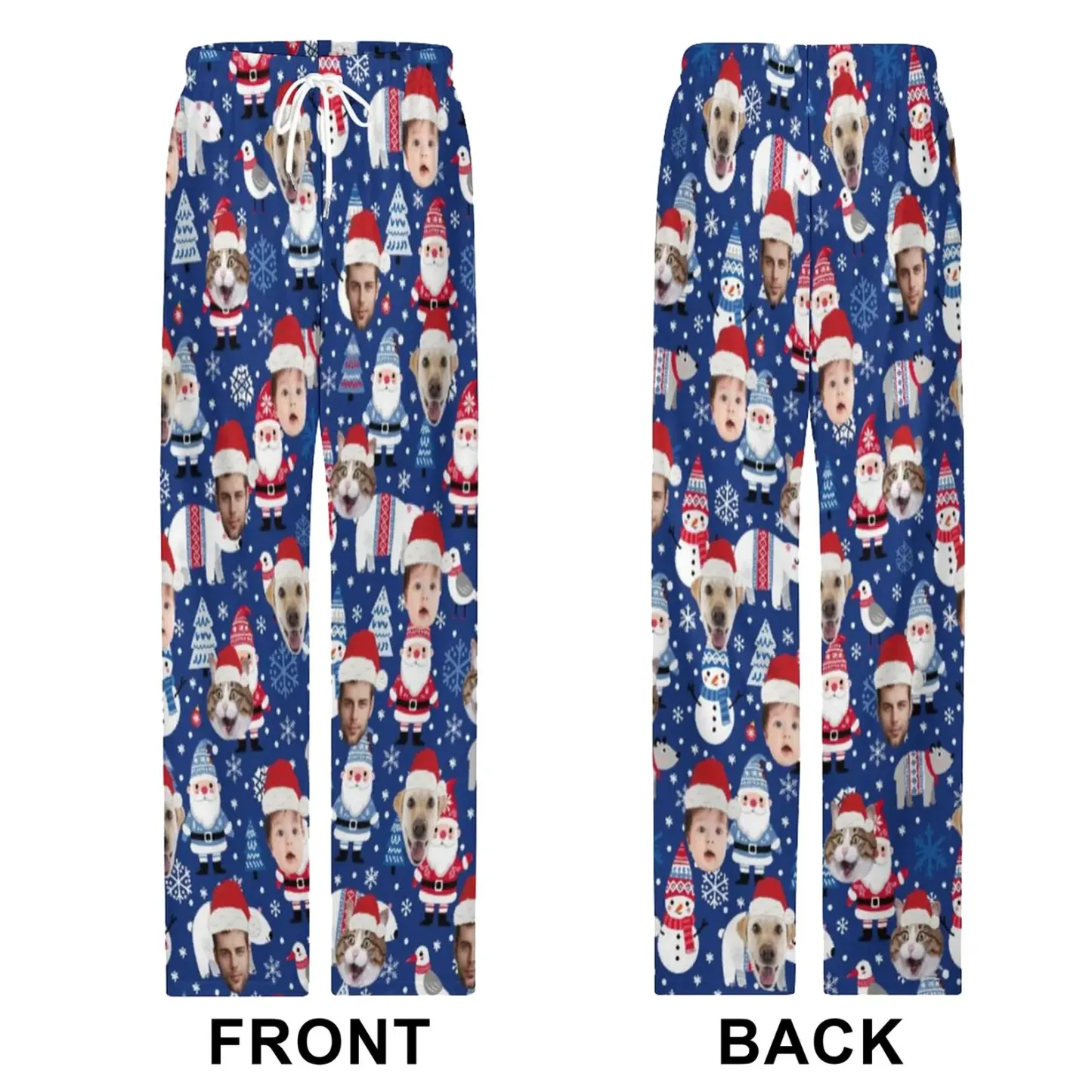 Christmas Pajama Pants with Faces, Faces on Pajamas, Face Pajama Pants, Personalized Pajamas with Face, Custom Face Pajamas, Gift for Family - 