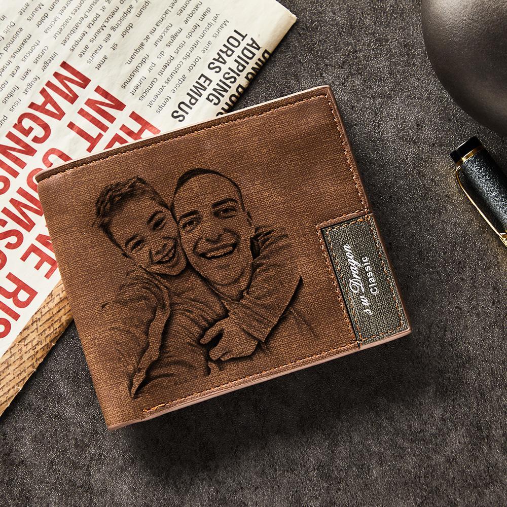Father's Day Gifts To My Dad Love Personalized Photo Wallet Leather Wallet Engraved Wallet To My Son To My Brother - myphotowalletau