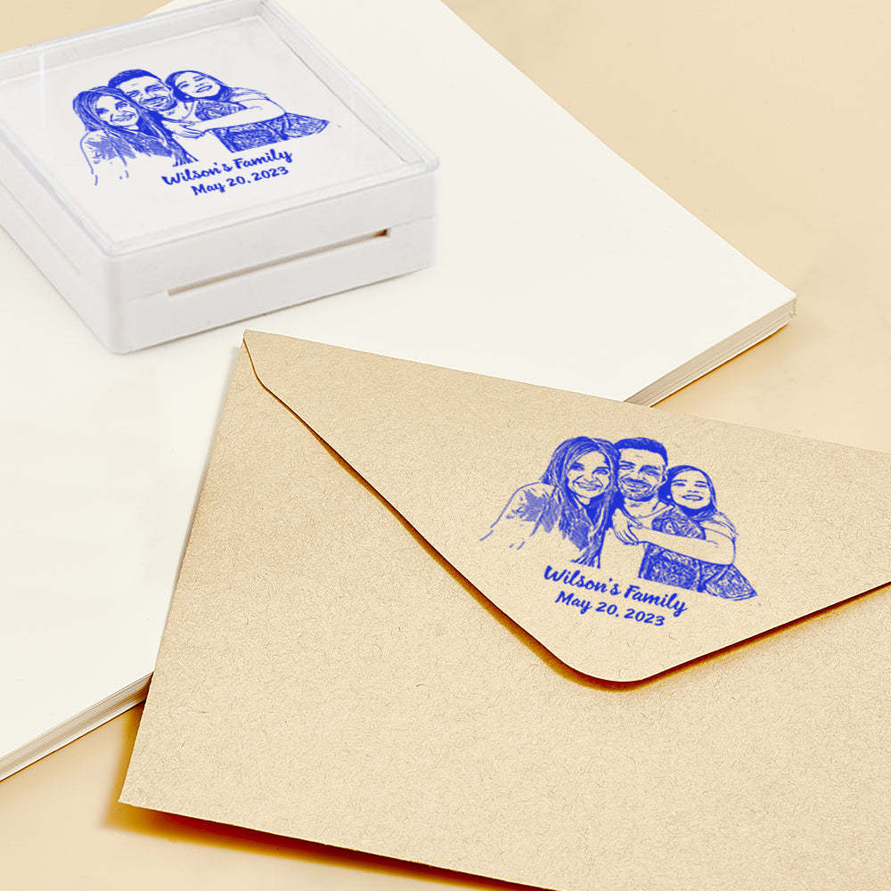 Custom Portrait Stamps Personalized Funny Stamp Gift for Birthday or Wedding - myphotowalletau