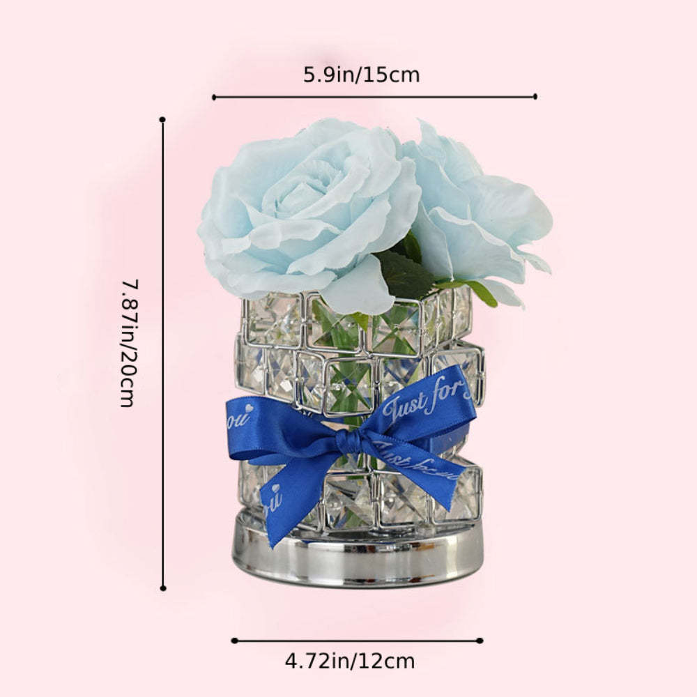 Romantic Rose Night Light Cube Flower Lamp Gifts for Lover - myphotowalletau