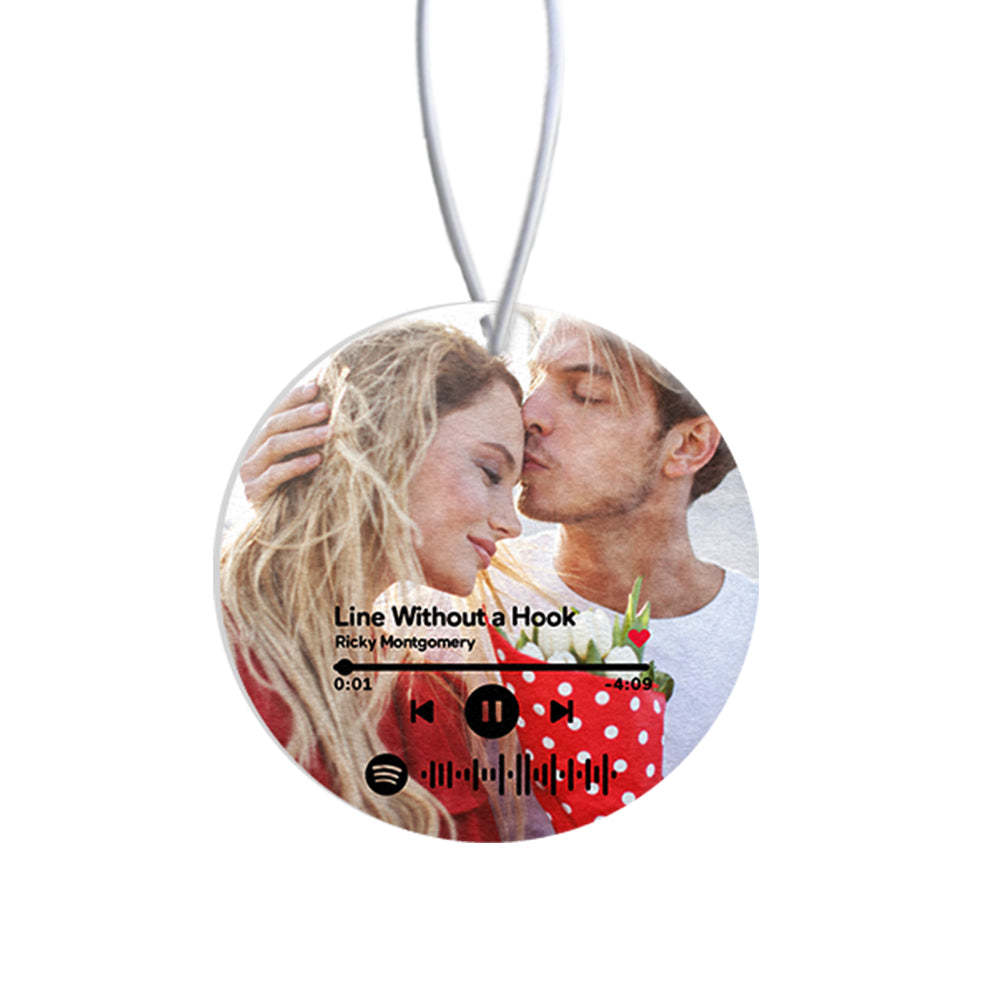 Custom Spotify Code Car Air Freshener Rearview Mirror Ornament Air Freshener Gifts - mycustomtirecover