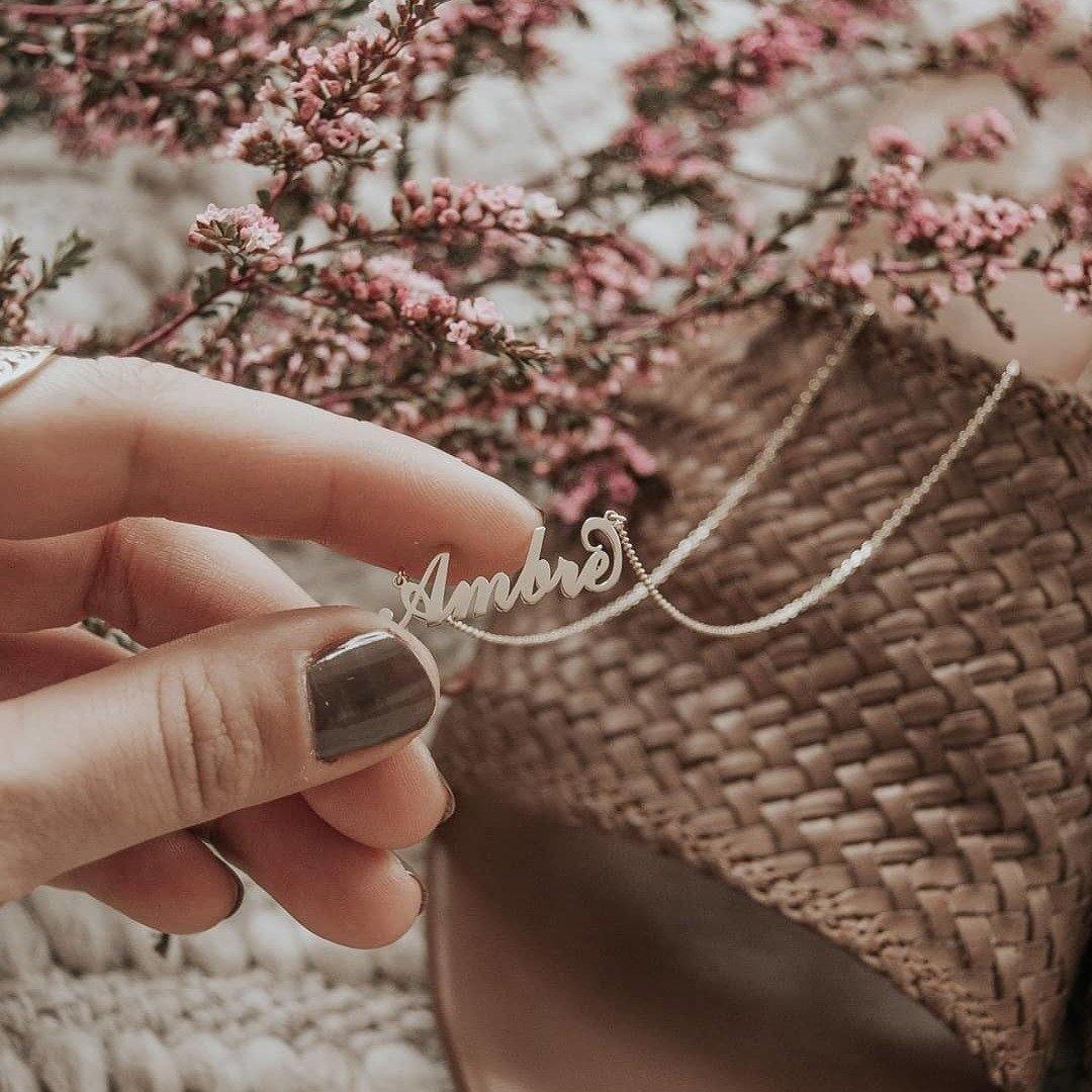 Name Necklace Rose Gold