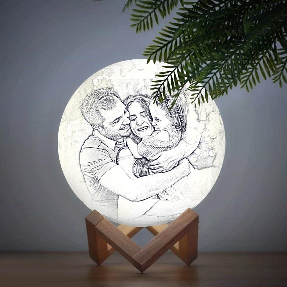 Custom Engraved 3D Printing Photo Earth Lamp | Remote Control to Convert 16 Colors - MyPhotoWalletAU