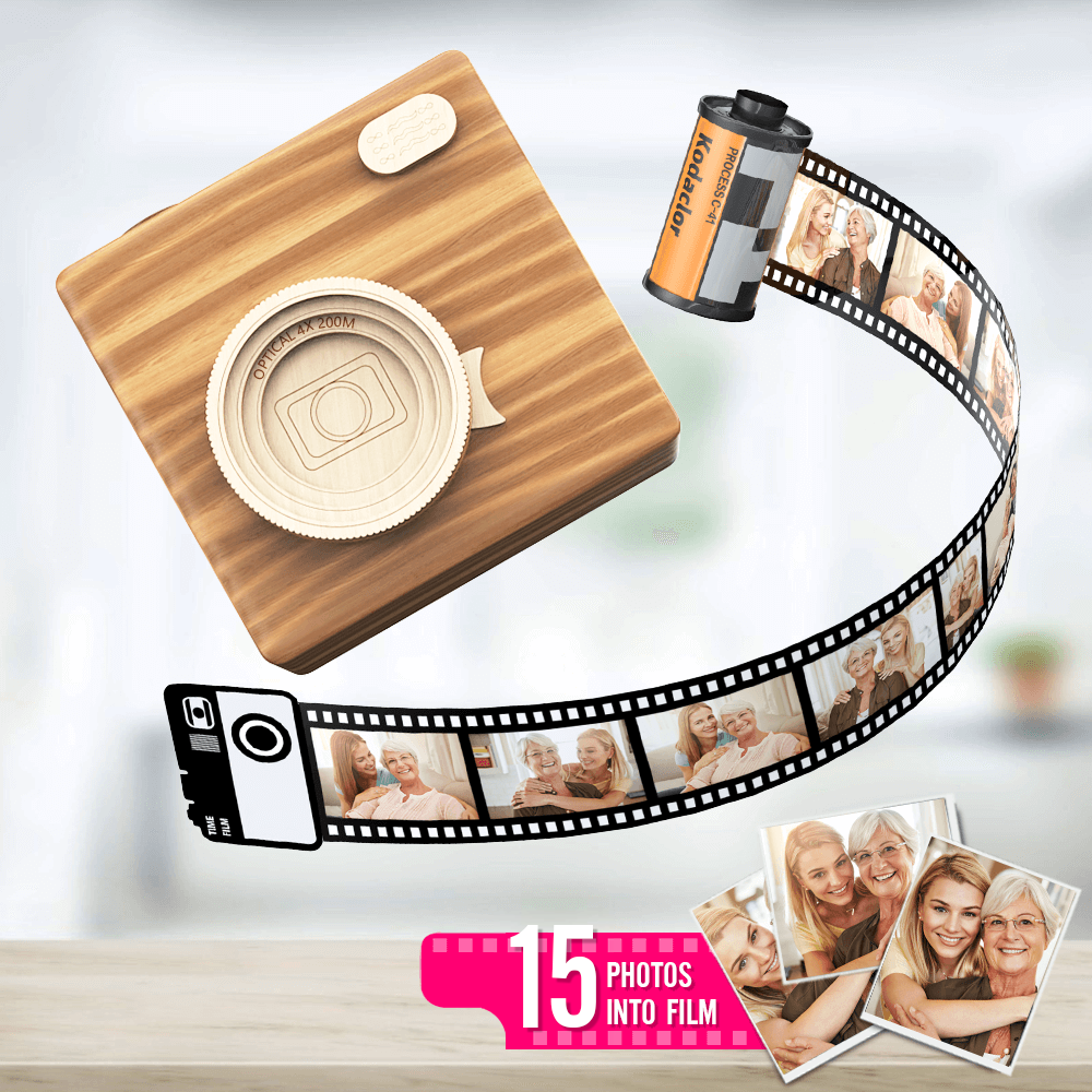 Custom Photo Camera Roll Album, Personalized Picture Film Memorial Album For Mom - MyPhotoWalletAU