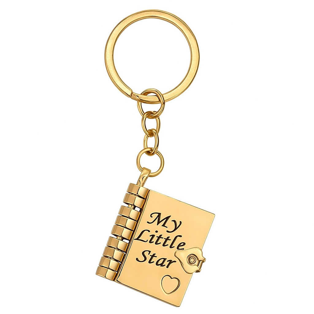 My Little Star Book Necklace – A Letter to My Daughter in a Locket, Adjustable Pendant with Message Inside, Meaningful Jewelry Gift - 