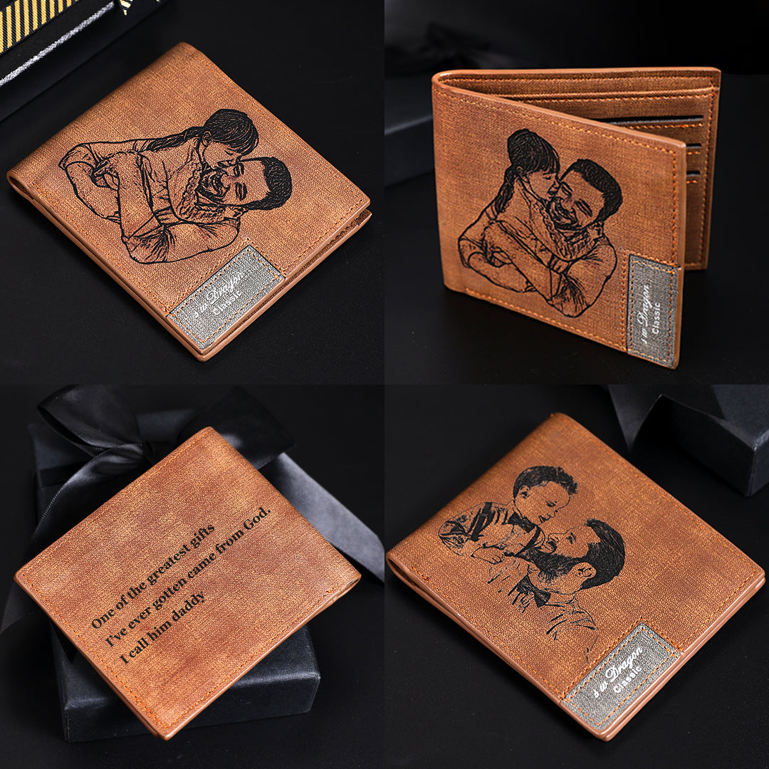 Gifts For Dad Personalised Wallet For Dad | Unique Gifts for Dad