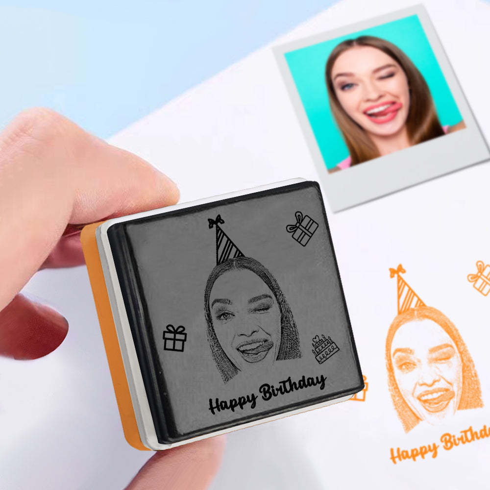 Custom Portrait Stamp Personalized Photo Stamps Gifts for Birthday - myphotowalletau