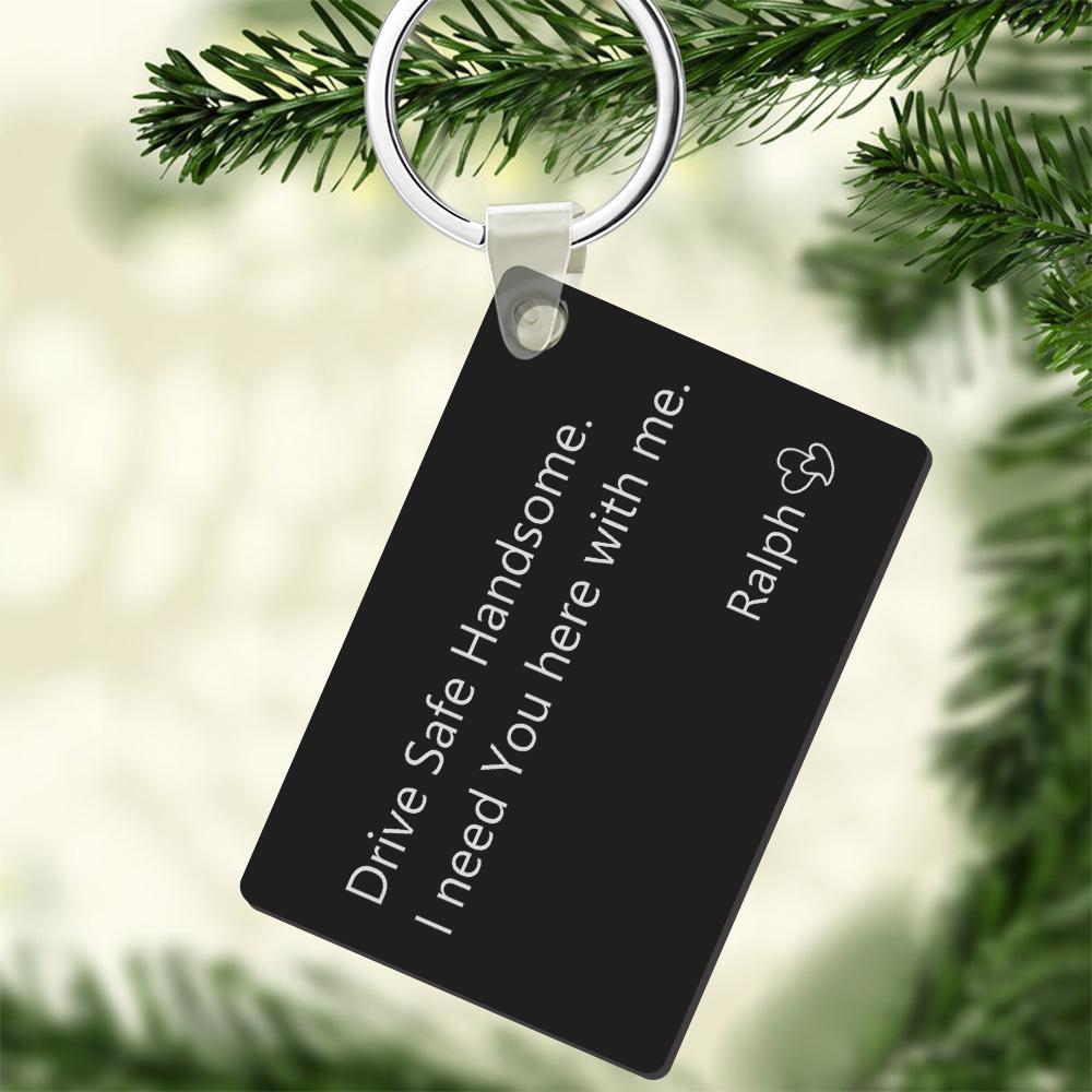 Custom Engraved Keychain Safe Driving Unique Couple Gifts - myphotowalletau