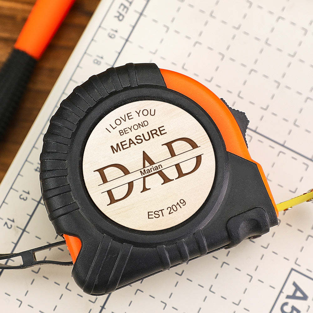 Personalised Tape Measure I Love You Beyond Measure Father's Day Gift