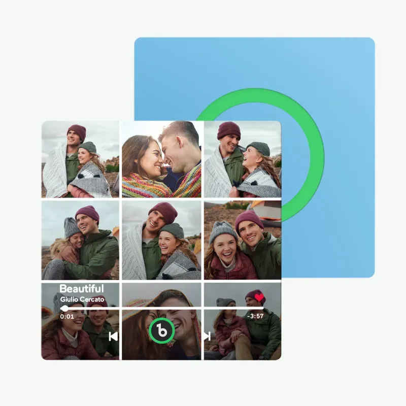 New 4.0 Upgrade Custom Music Fridge Magnet Colorful Album Fridge Magnet Gifts for Christmas 9 Photos Gifts for Christmas - 