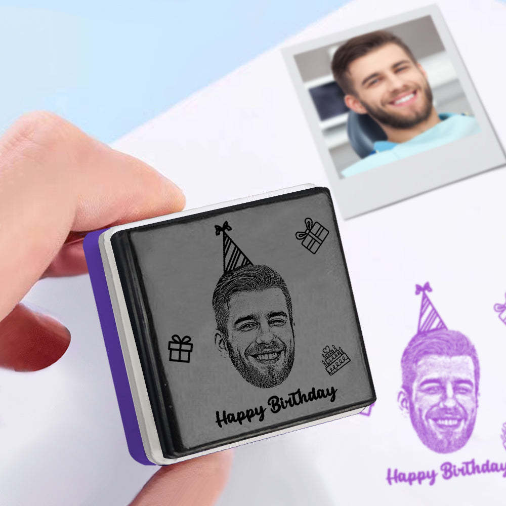 Custom Portrait Stamp Personalized Photo Stamps Gifts for Birthday - myphotowalletau