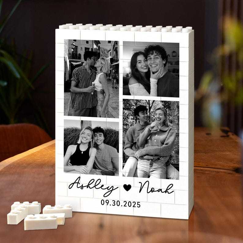 Custom Photo Brick Puzzle Frame – Build Your Love, A Romantic Couple Gift for Valentine’s Day & Anniversaries - 