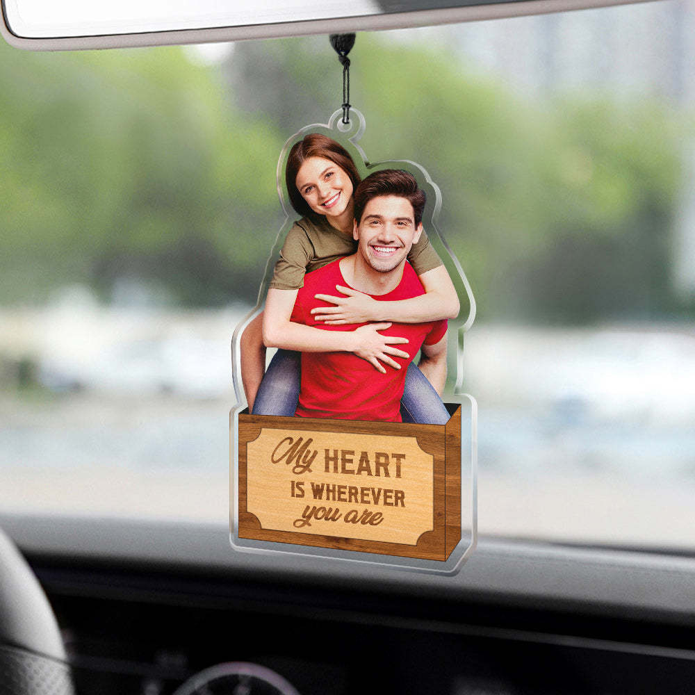Personalized Car Hanging Ornament Gift for Him God Blessed The Broken Road Led Me Straight To You - mycustomtirecover