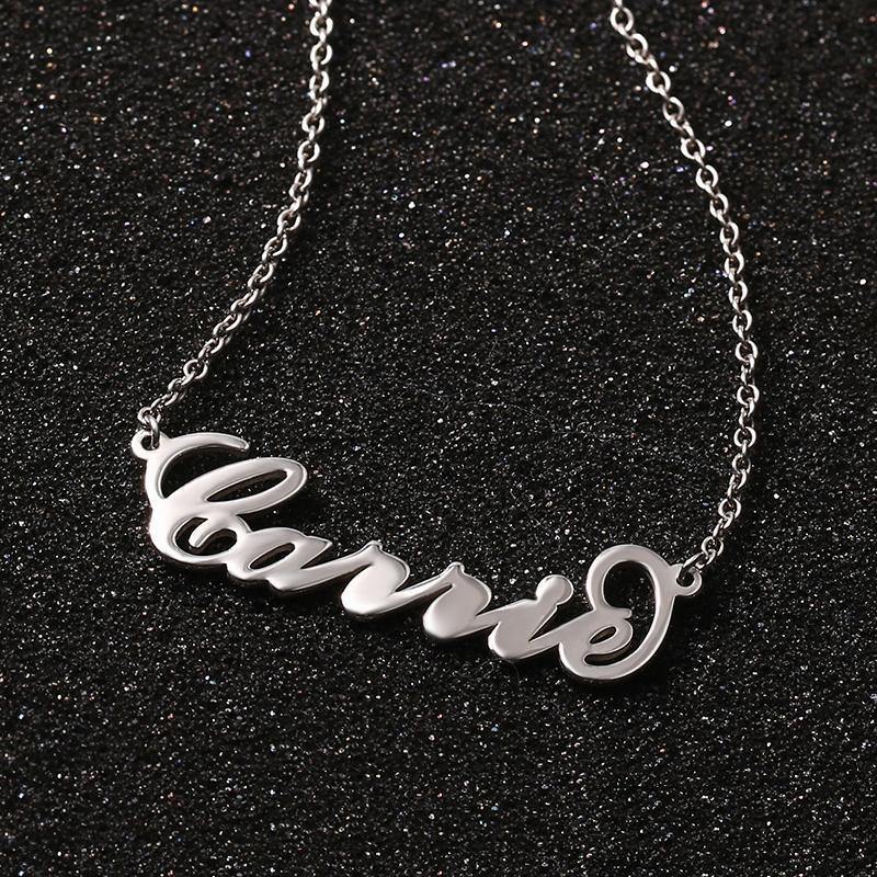 Custom Carrie Style Name Necklace - MyPhotoWalletAU